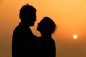 Couple at a sunset