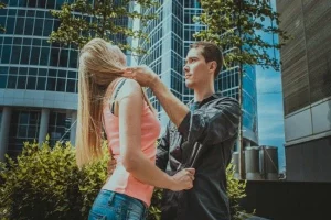 Couple in a park